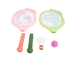 Raqueta De Tenis Infantil Para Principiantes Con Malla De Plástico, Set Para Exteriores Para Niños