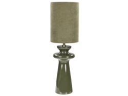 Lámpara de mesa BELIANI Oteros de Gamuza sintética Verde 19x19x62