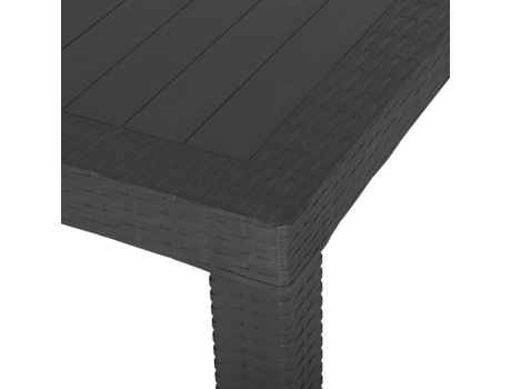 Mesa de Exterior Fossano (Gris - Material Sintético -140x80x76 cm)