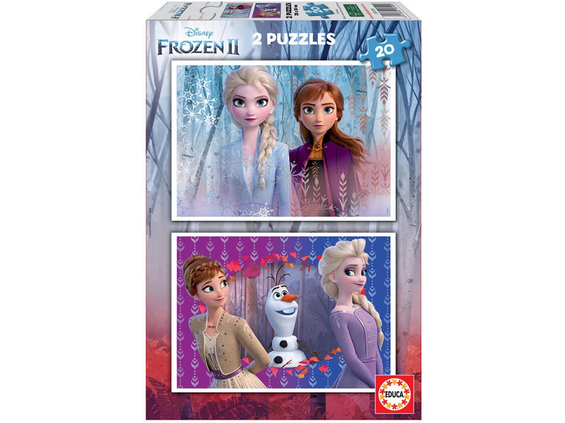 Puzzle EDUCA 2x Puzzle 20 Frozen 2 (Edad Mínima: 3 Años - 40 Piezas)
