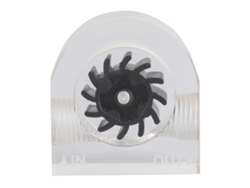 Medidor De Flujo De Refrigeración Por Agua 12 Impeller Semicircular De Doble Agujero Accesorios De Computadora Negro