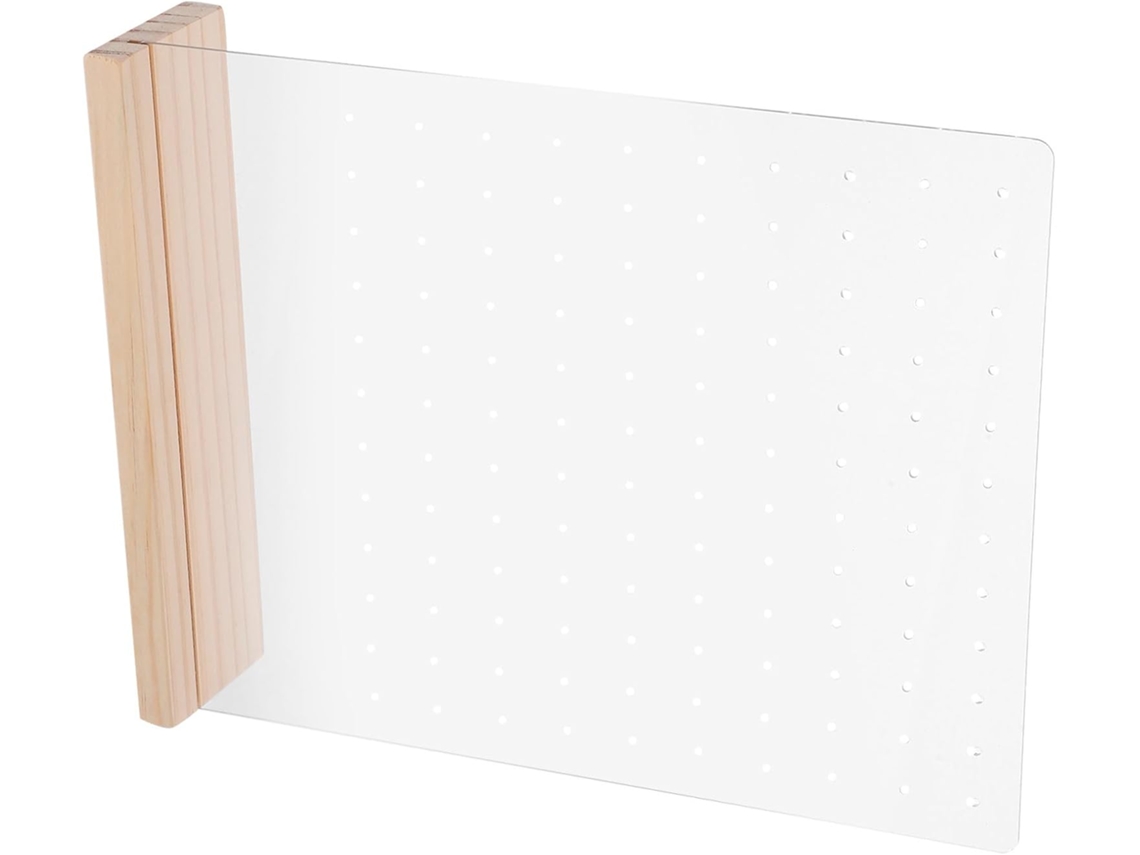 Soporte Pendientes Madera Acrílico Transparente Organizador Exhibición Joyas Compacto Duradero