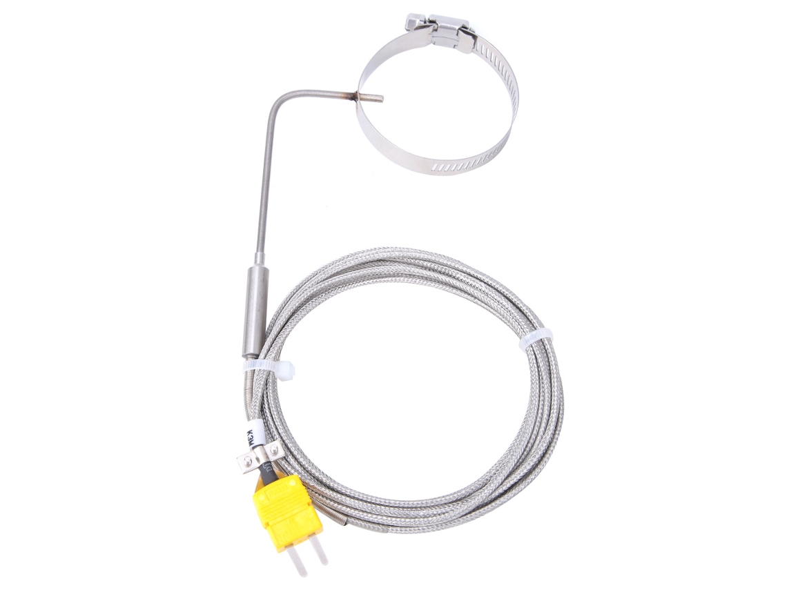 Sonda Termométrica Móvil Tipo K, Acero Inoxidable, Enchufe Amarillo, Cable De Medición De Fibra De Vidrio De 3 M, -100 A 1250 °c.