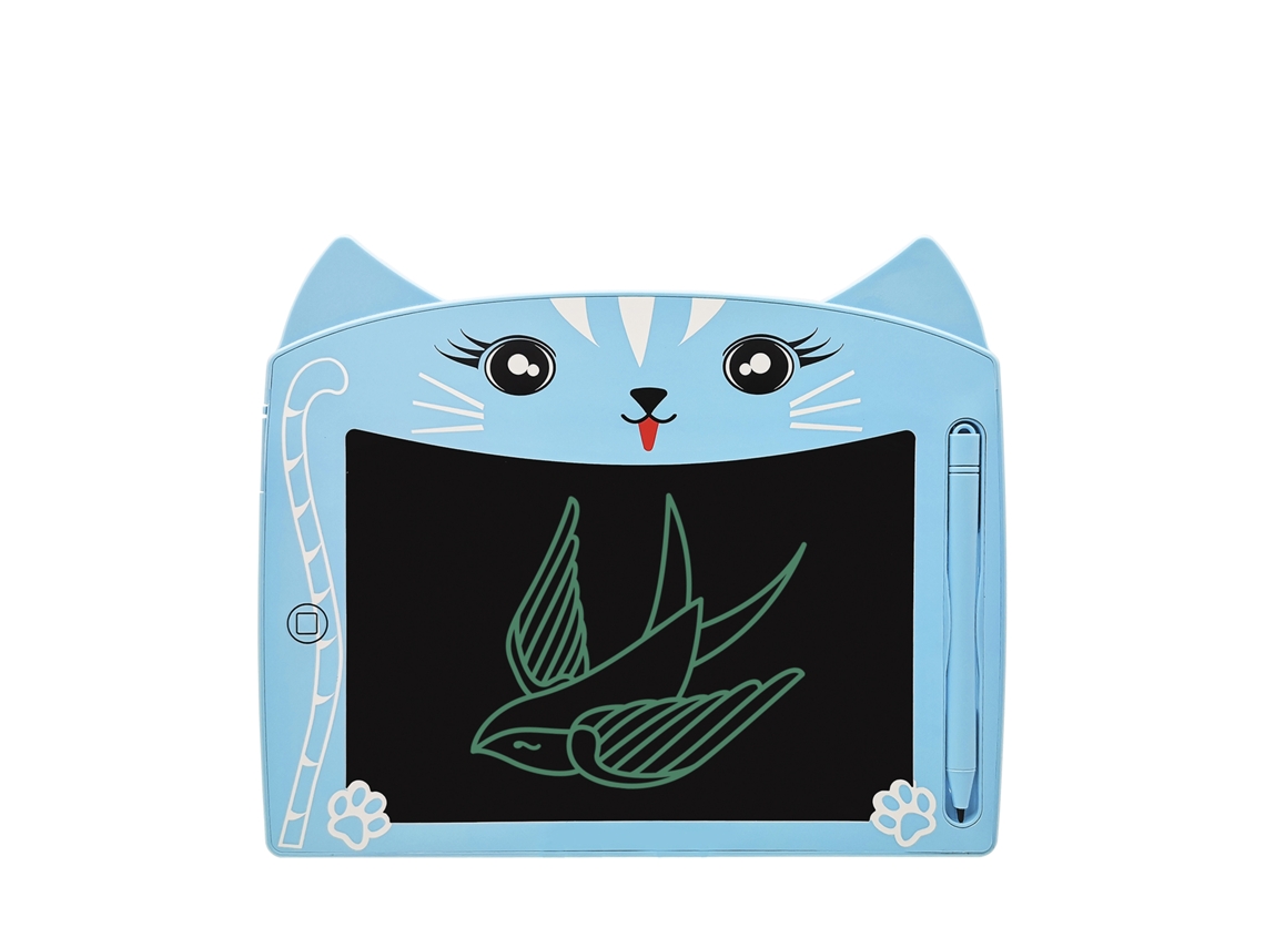 Tableta LCD de 8 pulgadas para dibujar y escribir, con diseño de gatito. Portátil, con bloqueo de borrado.