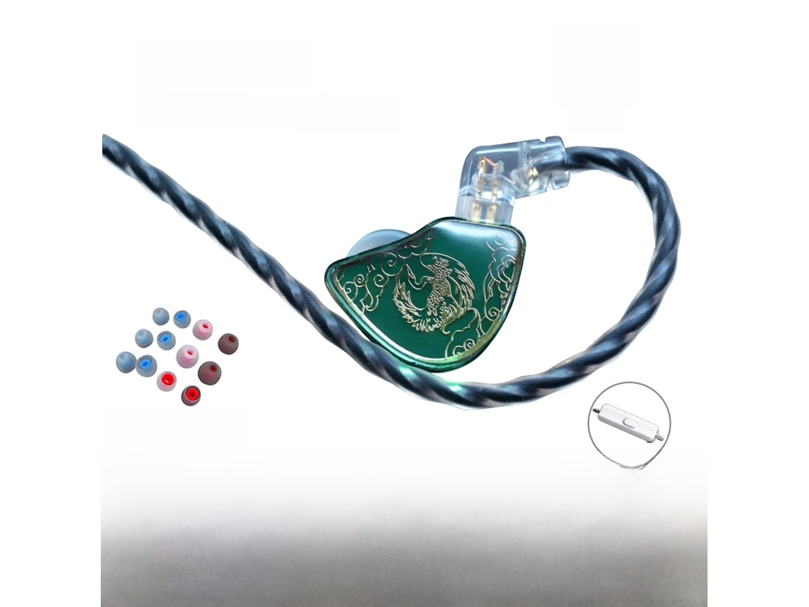 Auriculares Inalámbricos De 10 Mm En Color Verde Jade, Controlador Dinámico, Compuesto De Metal, Diámetro De Cabeza N52 Mm.