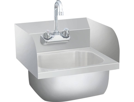 Lavabo VIDAxL Fregadero Lavamanos Comercial con Grifo de Acero Inoxidable