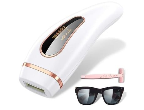 Depiladora de luz pulsada Ipl permanente 999.1000 flashes Dispositivo de depilación facial de cuerpo completo para hombres y blancos AUJEZON