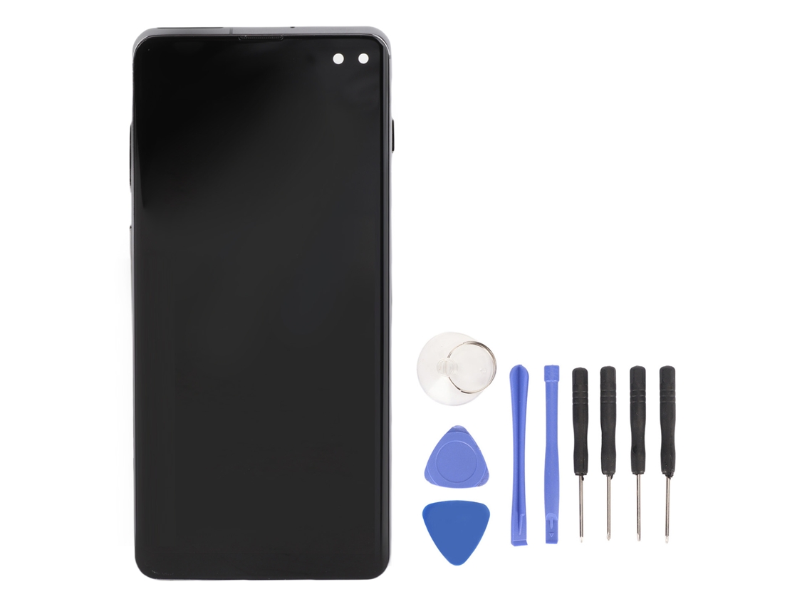 Pantalla De Repuesto Para Galaxy S10 Plus De 6,4 Pulgadas, Digitalizador Táctil, Kit De Montaje Negro.