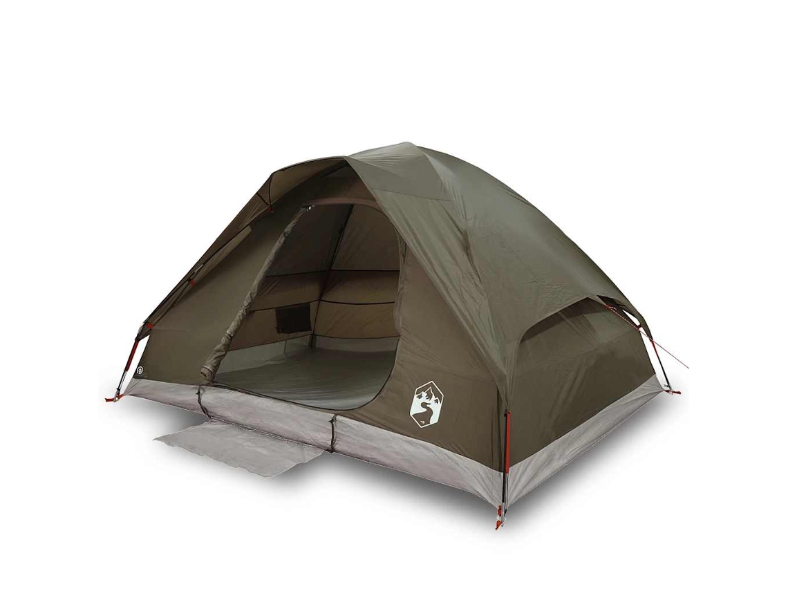 Tienda de campaña iglú para 2 personas VIDAXL impermeable marrón