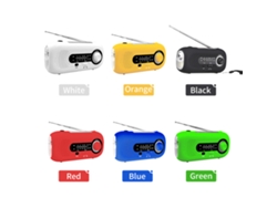 2026-radio Solar De Emergencia Con Manivela Y Linterna Am/fm, Batería Recargable, Puerto Usb Para Camping Y Senderismo