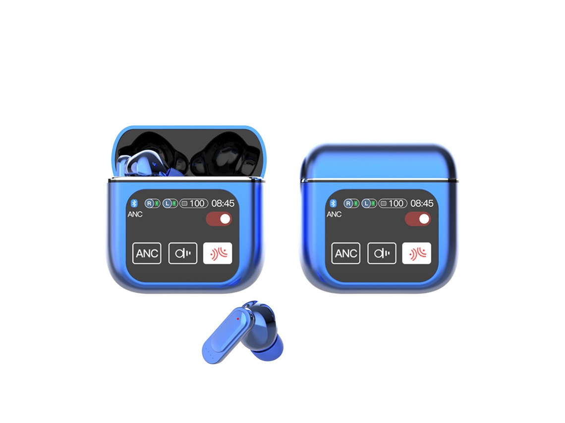 Auriculares Inalámbricos Pantalla Táctil Completa Ancenc Cancelación Activa YIZHOOD Bluetooth Azul