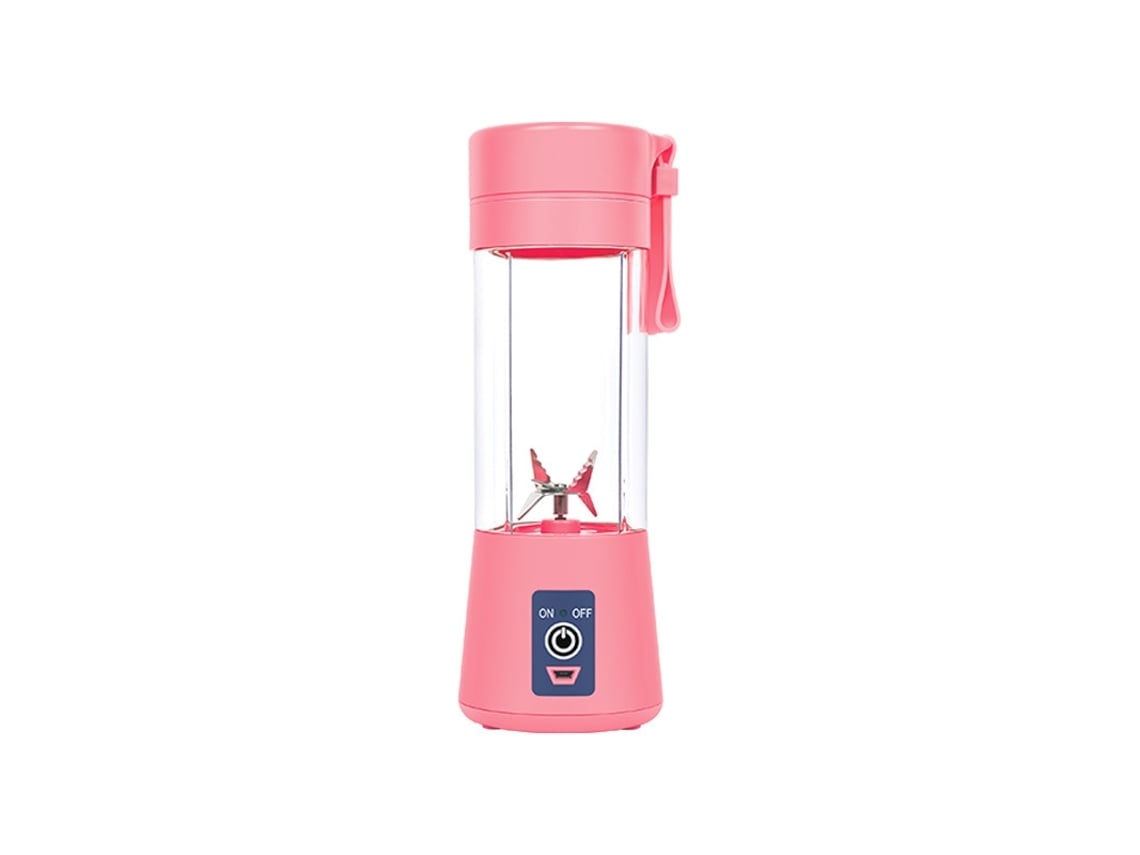 Licuadora portátil recargable por USB, 6 tazas, exprimidor de cítricos, limón, verduras, frutas, máquina de cocina, Gusshious, rosa