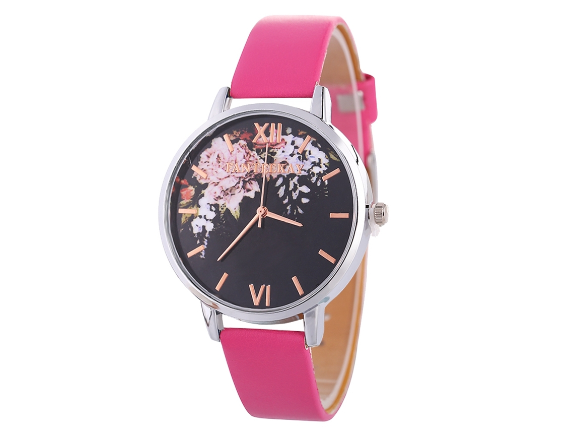 Reloj De Pulsera De Cuarzo Para Mujer Con Correa De Malla Y Botón Magnético (oro Rosa)