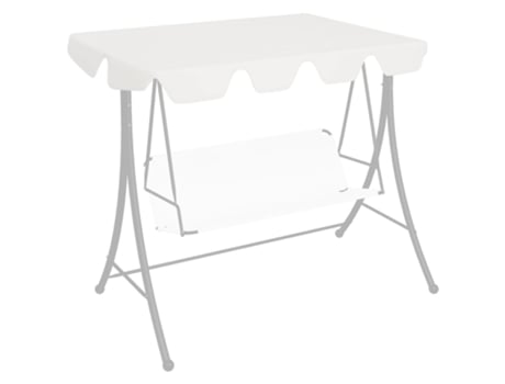 MAISON EXCLUSIVE Dosel de repuesto columpio de jardín blanco 150/130x70/105 cm