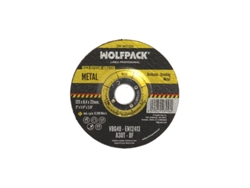 Disco de Revisión Abrasivo 125x6.0x22.23. Disco radial para amoladora universal compatible con todas las amoladoras. Wolfpack Línea Profesional