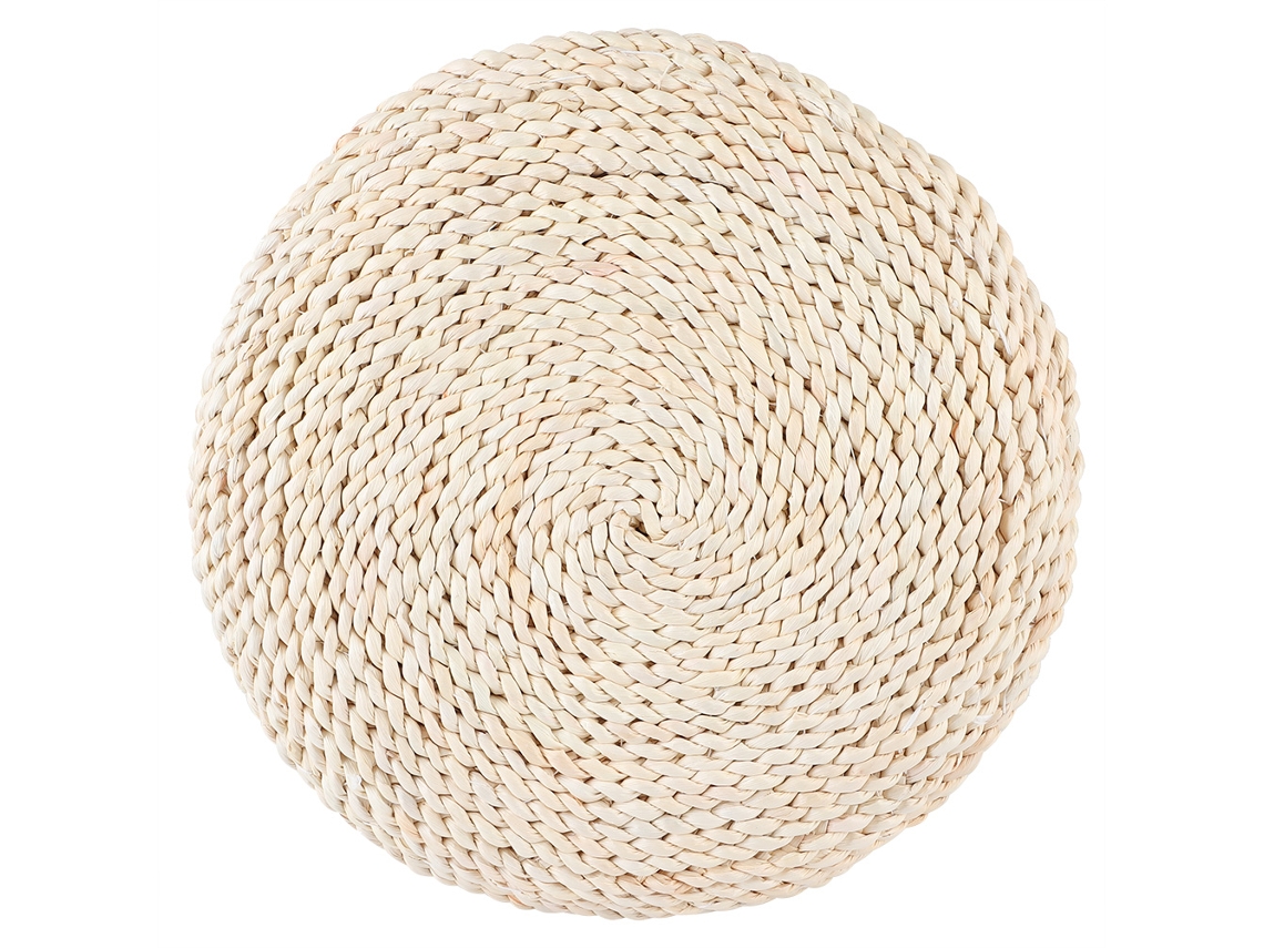 Esterilla de tatami redonda tejida a mano para meditación de yoga (color mostrado)