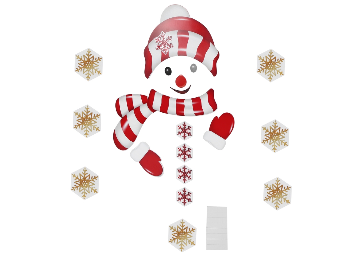 Pegatinas Navideñas Para Nevera, Pvc Decorativo, Impermeables, Divertidas, 19 Unidades.