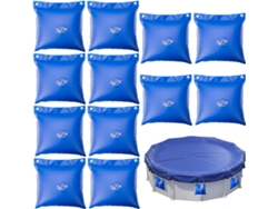 12 bolsas de peso para cubierta de piscina, PVC de 0,4 mm, 29,21 x 29,21 cm
