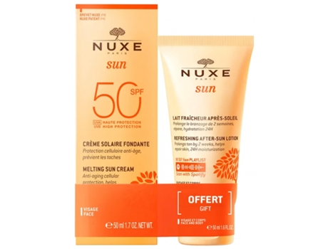 Sun Crème Solaire Fondante Visage Spf50 50 Ml Lait Fraîcheur Après-Soleil Visage Et Corps 50 Ml Oferta NUXE