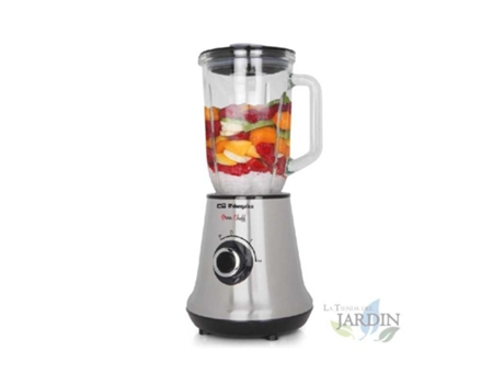 Batidora de Vaso ORBEGOZO Acero Inoxidable 300 W 5 Velocidades y Función Turbo + accesorios