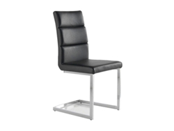 Conjunto de 4 Cadeiras de Jantar Ecopele Milo MOMMA HOME (Preto - Polipele -97x45x59 cm)