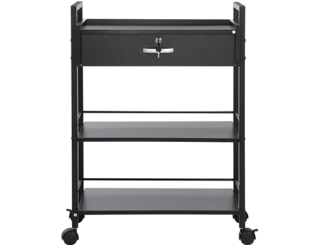 VEVOR Beauty Salon Trolley Cart 3-Tier Salon Stations Cabinet & Lockable Drawer (en inglés)