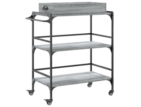 Carrito de cocina madera ingeniería gris Sonoma VIDAXL (81,5x41x92,5cm)