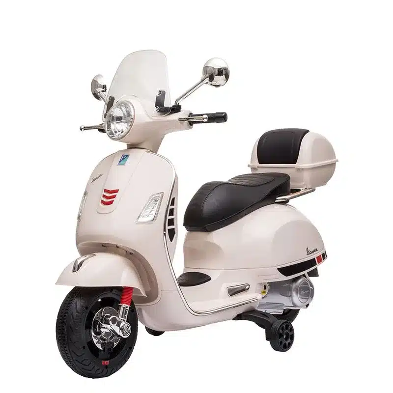 Moto Eléctrica Vespa Grande 12v Blanca Con Transportín 24048/801 S Blanca Innovatoysp25