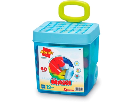 Blocs de Construcción SMOBY Carrito 40 Piezas Maxi Abrick Azul (Edad Mínima Recomendada: 3 años)