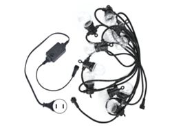 Rebe-cinta De Luces Led G50 5m 10 Bombillas Globos Transparentes Luz Cálida Para Jardín Exterior 100‑240v Plug Us