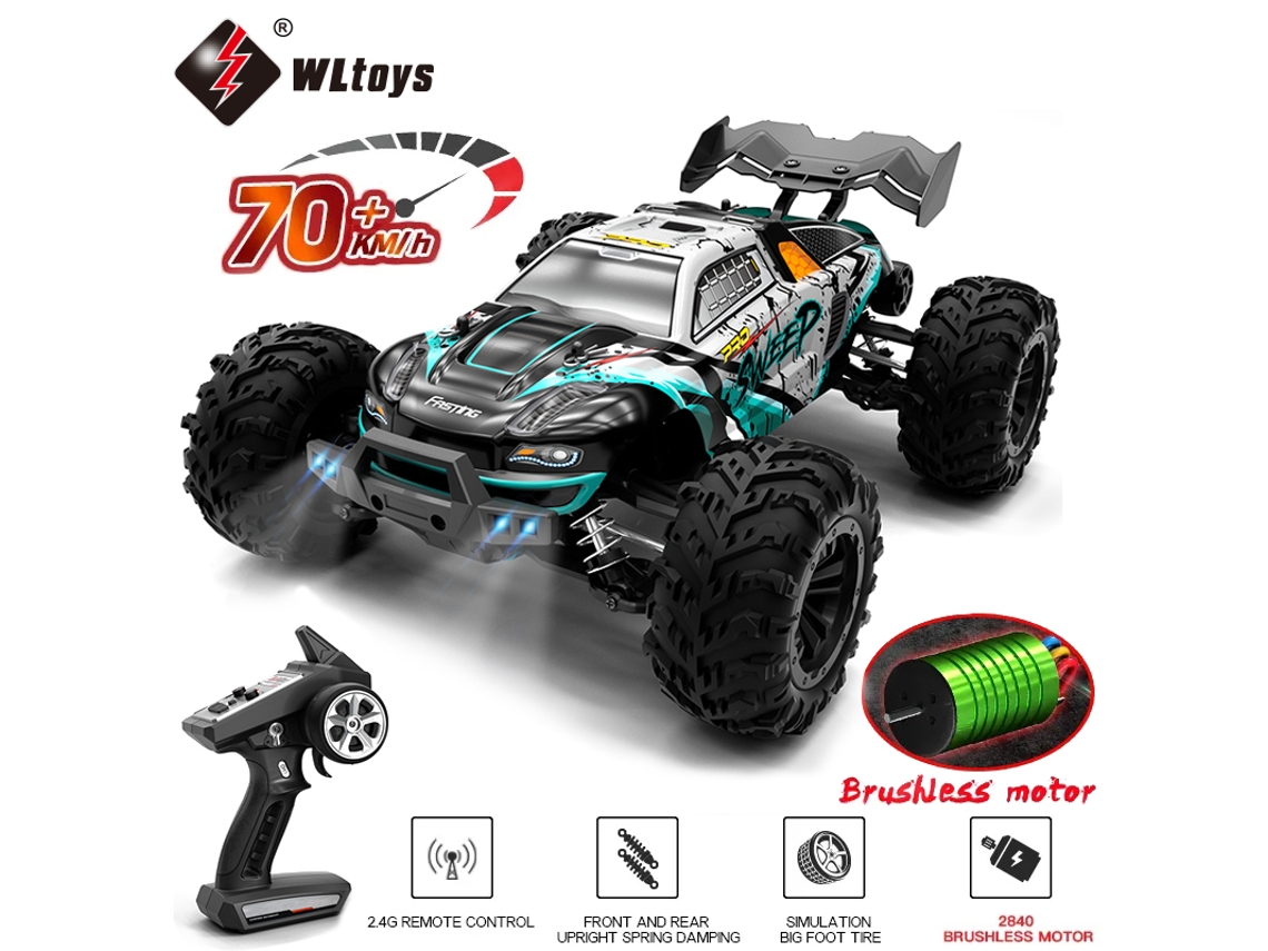 Coche RC 116 4x4, 50/70 km/h, con LED, alta velocidad, Monster Truck 4x4 de drift, control remoto para niños, juguete de carreras. Aeuzwr