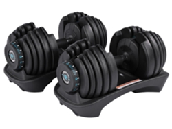 Juego de mancuernas ajustables FITNESS TECH (2,5 a 24 kg - plástico)