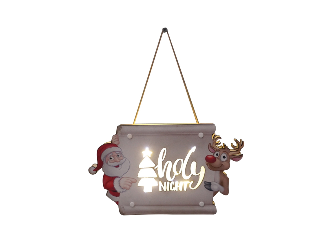 Letrero luminoso LED para puerta, ideal para fiestas, Navidad y decoración.