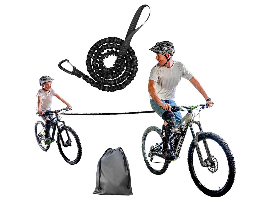 Cuerda Elástica De Tracción Para Mtb (para Niños Y Adultos) Con Bolsa Reflectante Para Guardarla.