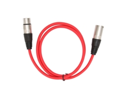 Cable De Micrófono Xlr Macho A Hembra, 3 Pines, Adaptador De Audio Duradero, Rojo, 1 M