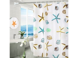 Cortina De Ducha Impermeable Y Antimoho Con Ganchos, Estrella De Mar/100 X 200 Cm Gertiz