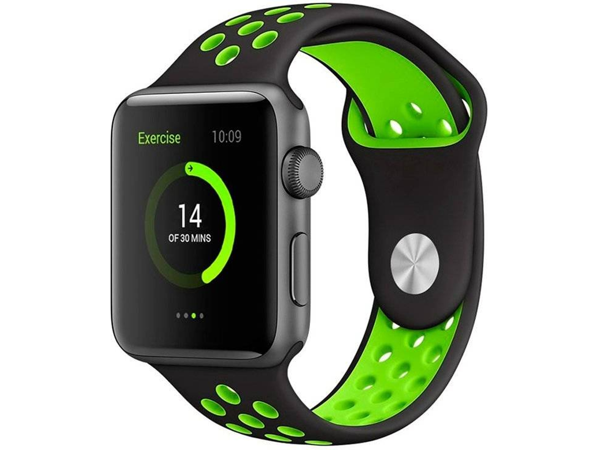 Correa COOL Silicona para Apple Watch Series 42/44 Mm - Negro