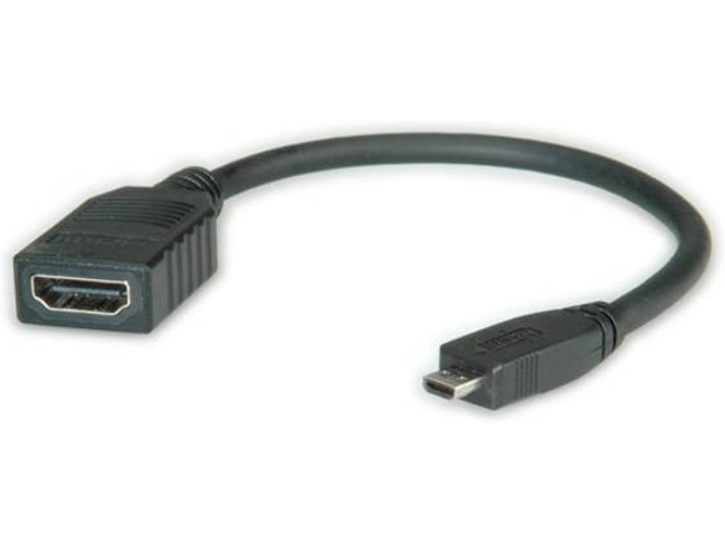 Cable HDMI VALUE (HDMI - 15 cm - Negro)