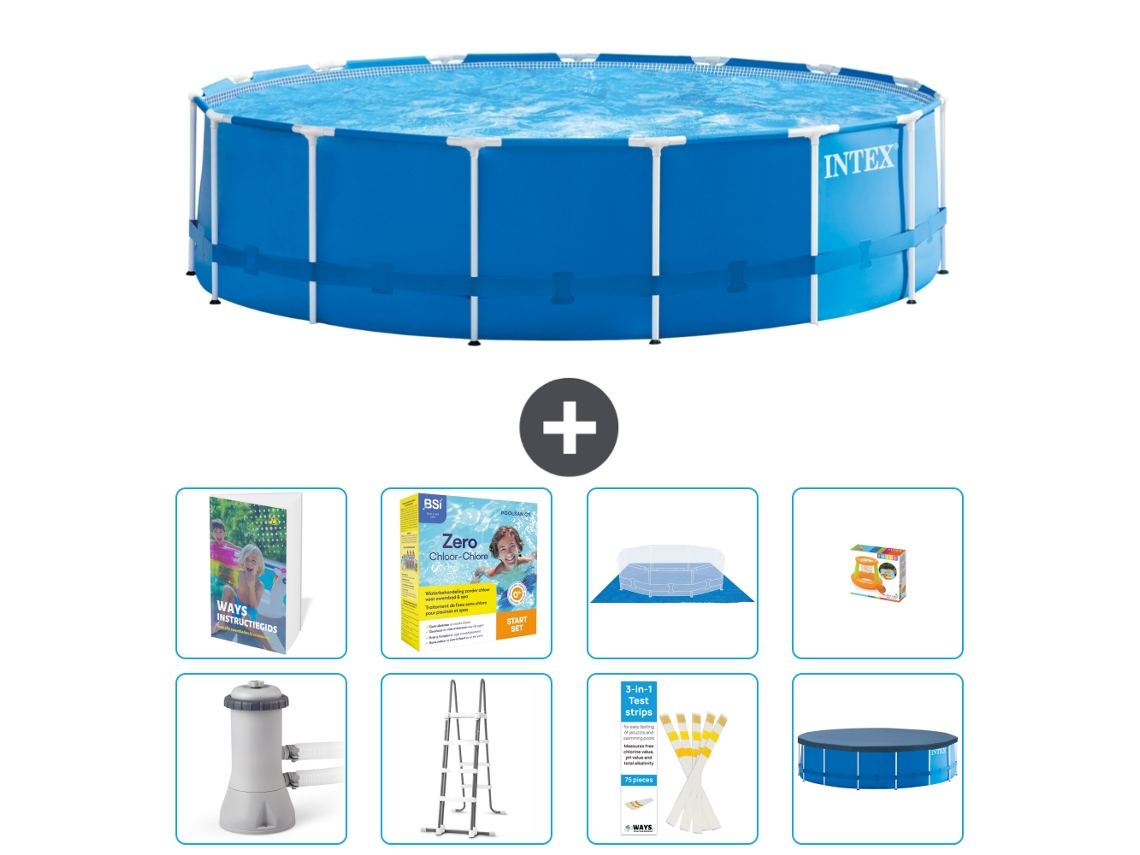 Intex Piscina Com Estrutura Redonda - 457x122 Cm - 9-peças S529
