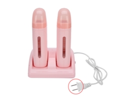 Calentador Doble De Cera Profesional Para Depilación, 40 W, 100 Ml X2, Rosa, 110 V, Enchufe Estadounidense.