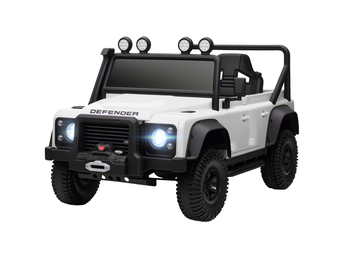 Coche eléctrico infantil de 12 V con control remoto y luces LED.