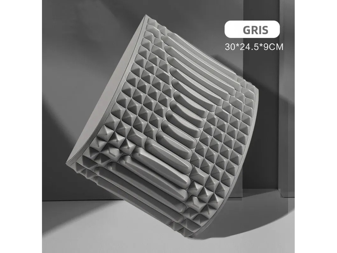 (gris) Almohada De Estiramiento Para Aliviar El Dolor De Espalda, Almohada Correctora De Postura