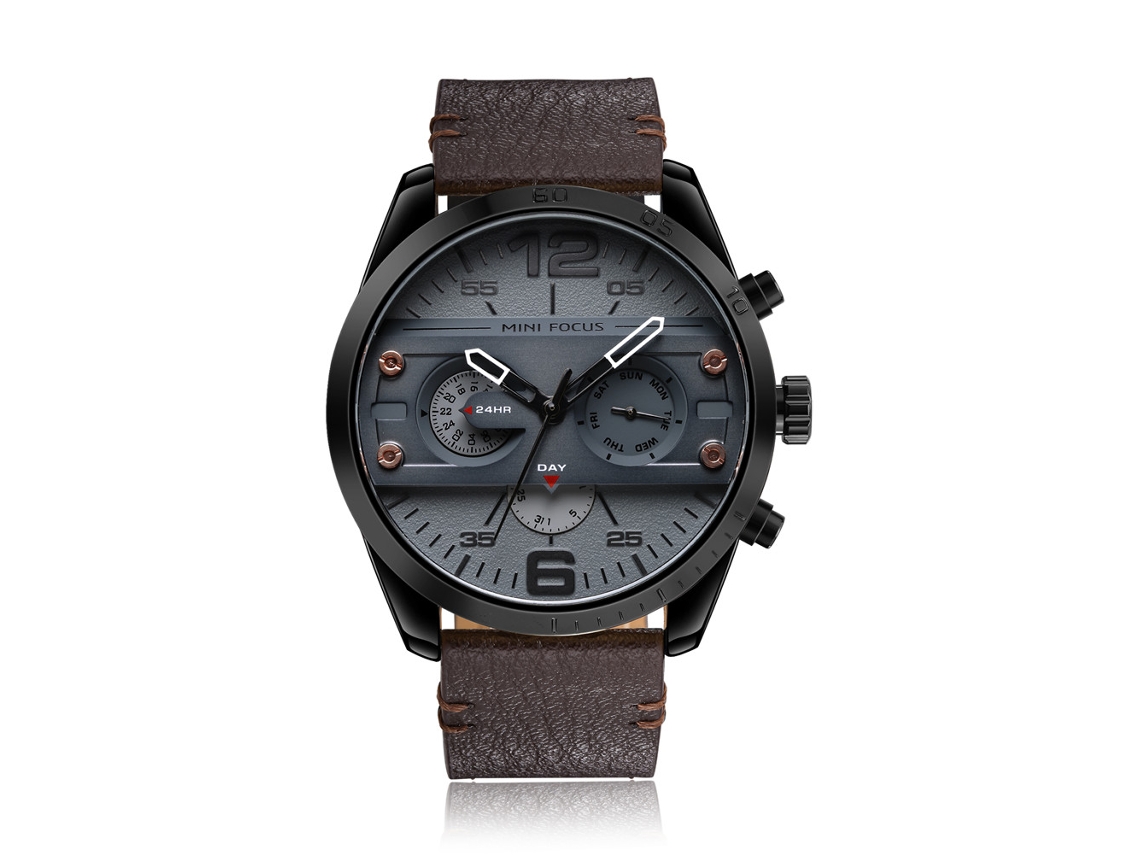 Reloj De Pulsera Moderno De Cuero Para Hombre, Estudiante, Ocio, Cuarzo (blanco)