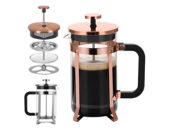 Cafetera de filtro de émbolo de vidrio (oro rosa - 1000 ml) Specment