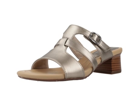 Zapatos de Mujer CLARKS Desirae Palm Tecido Dorado (38)