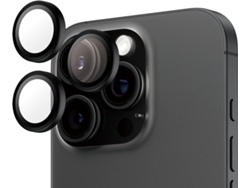 Protector de lente de cámara PANZERGLASS Hoops para iPhone 16 Pro / Pro Max 2024 de 6,3'' Pro / 6,9'' Pro Max (Negro)