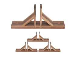 4 Bases De Madera Para Vallas De Jardín Y Vallas Pequeñas Con Orificios De Montaje. Soporte Estable. Fácil Montaje Para