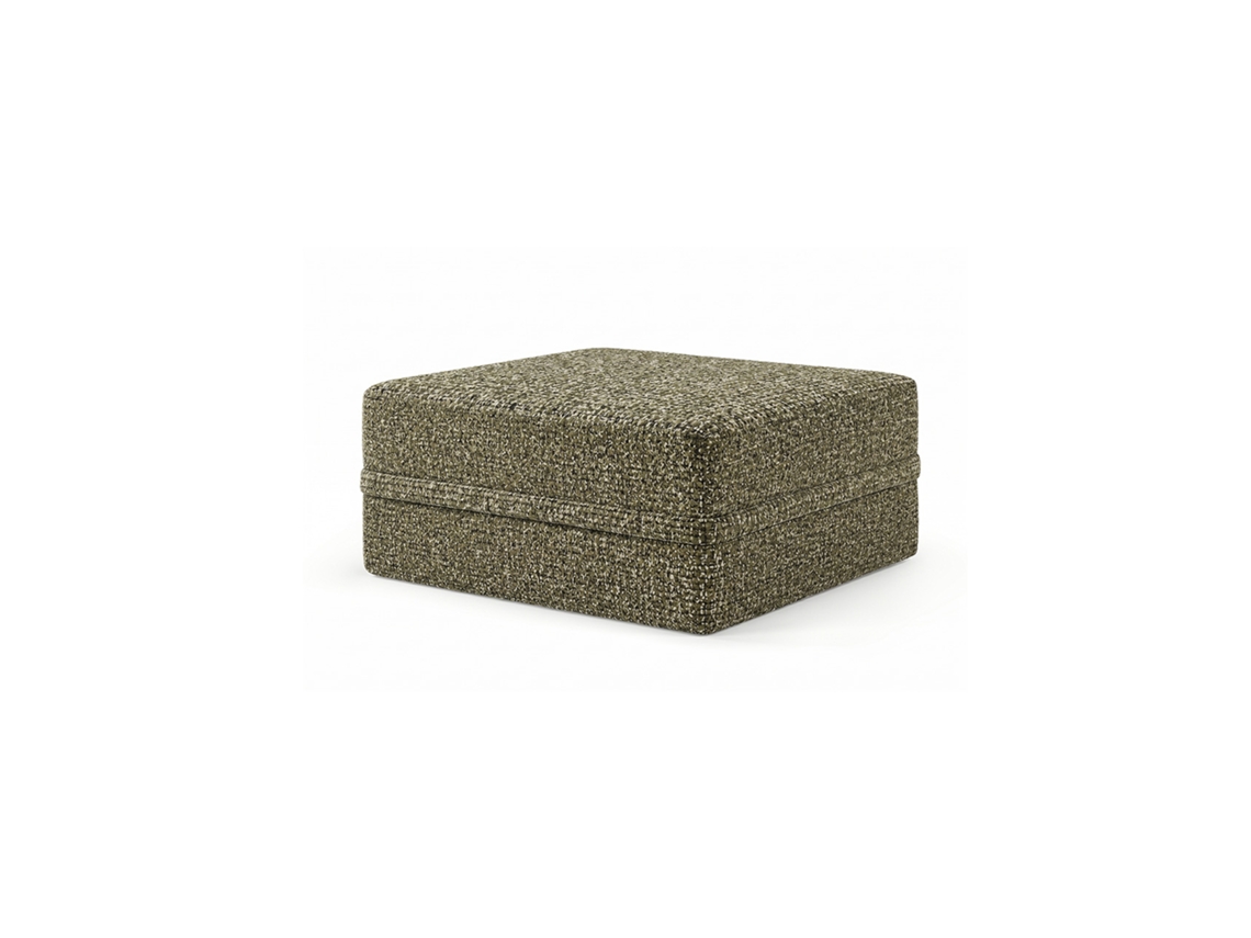 Sofá Modular Puff Convertible Tweed Verde Oliva