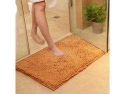 Alfombrilla de baño antideslizante de microfibra lavable y de rápida absorción, 40 x 60 cm, color champán.