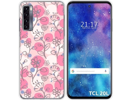 Carcasa TCL 20L TUMUNDOSMARTPHONE Dibujos Transparente Flores 07 Multicolor